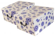Ordnungsboxen  Box Clip Mandala Blumen Blau Aufbewahrungsbox