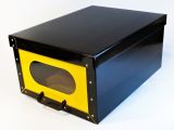 Deko-Karton Handbox Ordnungsboxen schwarz-gelb  Aufbewahrungsbox