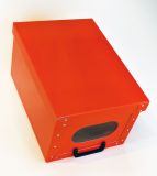 Deko-Karton Handbox Ordnungsbox Rot Aufbewahrungsbox