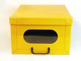 Deko-Karton Handbox Ordnungsbox Gelb Aufbewahrungsbox